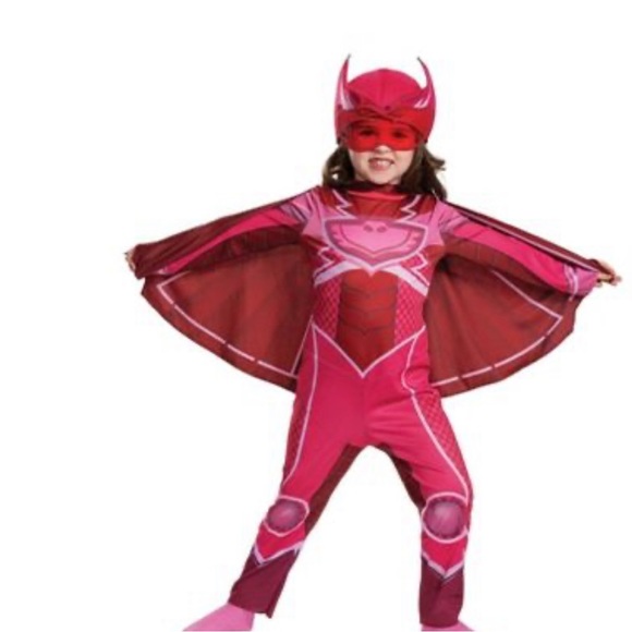 Disguise Pj Masks Owlette Costume, Deluxe Kids Light Up Jumpsuit Outfit And Character Mask, Toddler Size Extra Large (7-8)